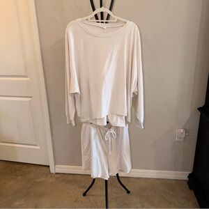 NWOT Zenana Outfitters Cream Pajama Set